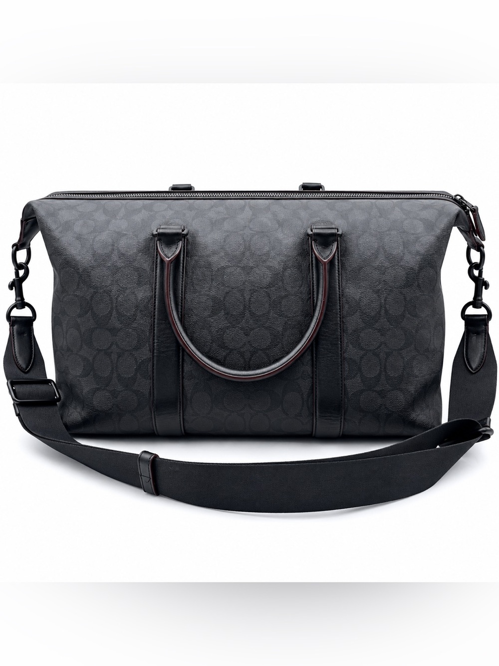 Coach Black Monogram Trekker 52 Weekender Bag
